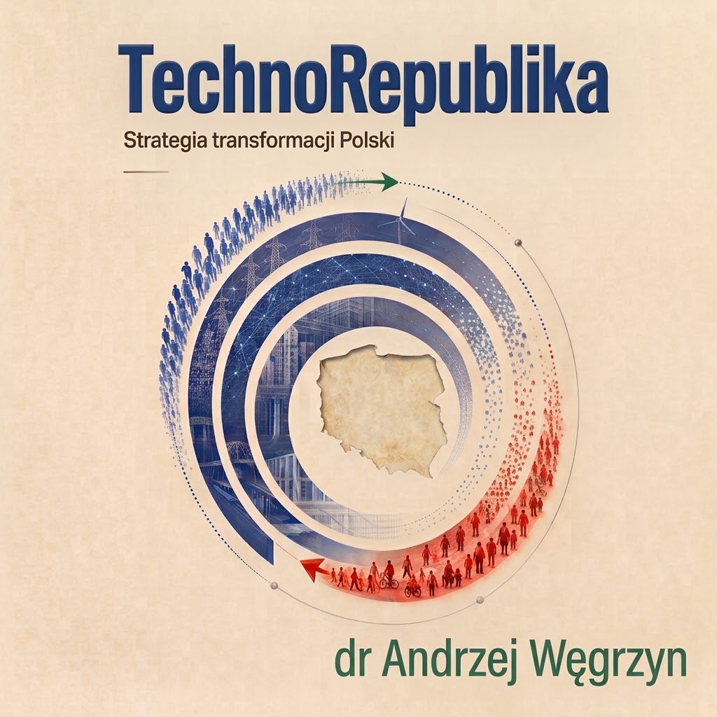 Okładka książki TechnoRepublika, wydanie dla Seniorów — bezpieczeństwo, zdrowie i doświadczenie w transformacji Polski