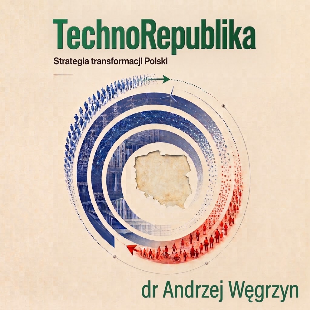 Okładka książki TechnoRepublika, wydanie dla Młodzieży — kompetencje, praca i wpływ Generacji Z na przyszłość Polski