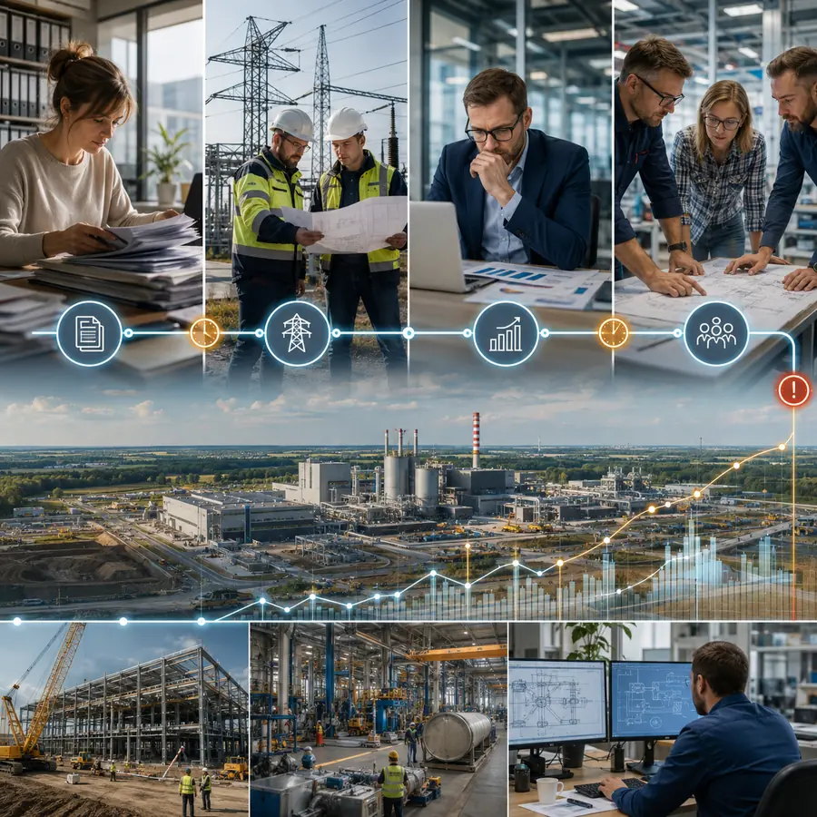 Projekt przemysłowy napotyka bariery pozwoleń, energii, finansowania i kompetencji.